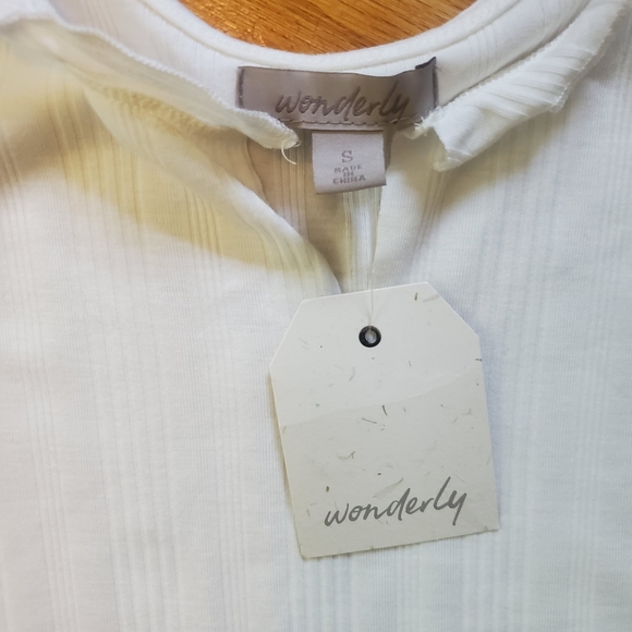 Wonderly Ribbed Flutter Peasant Tank - Picture 7 of 8